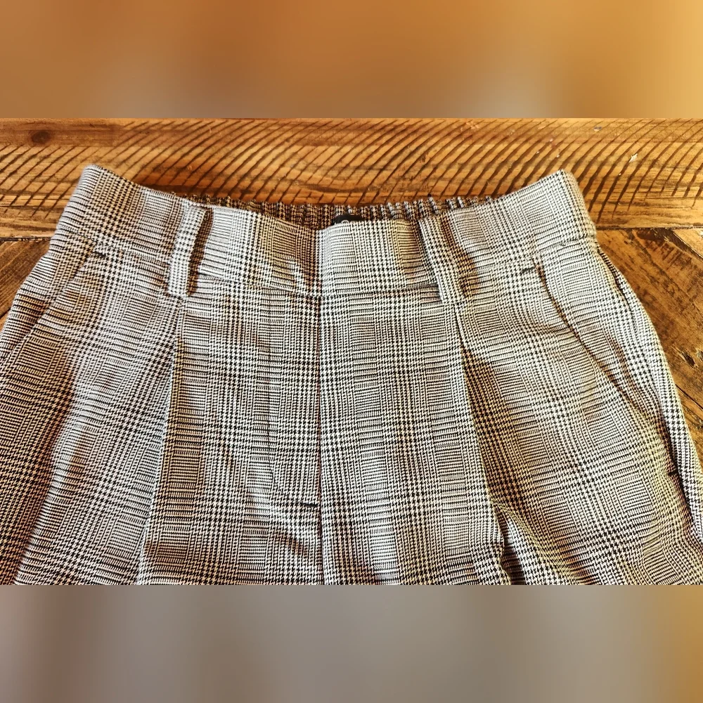LOFT Houndstooth Plaid Pull On Pants Dress Pants Size XS - Picture 2 of 9
